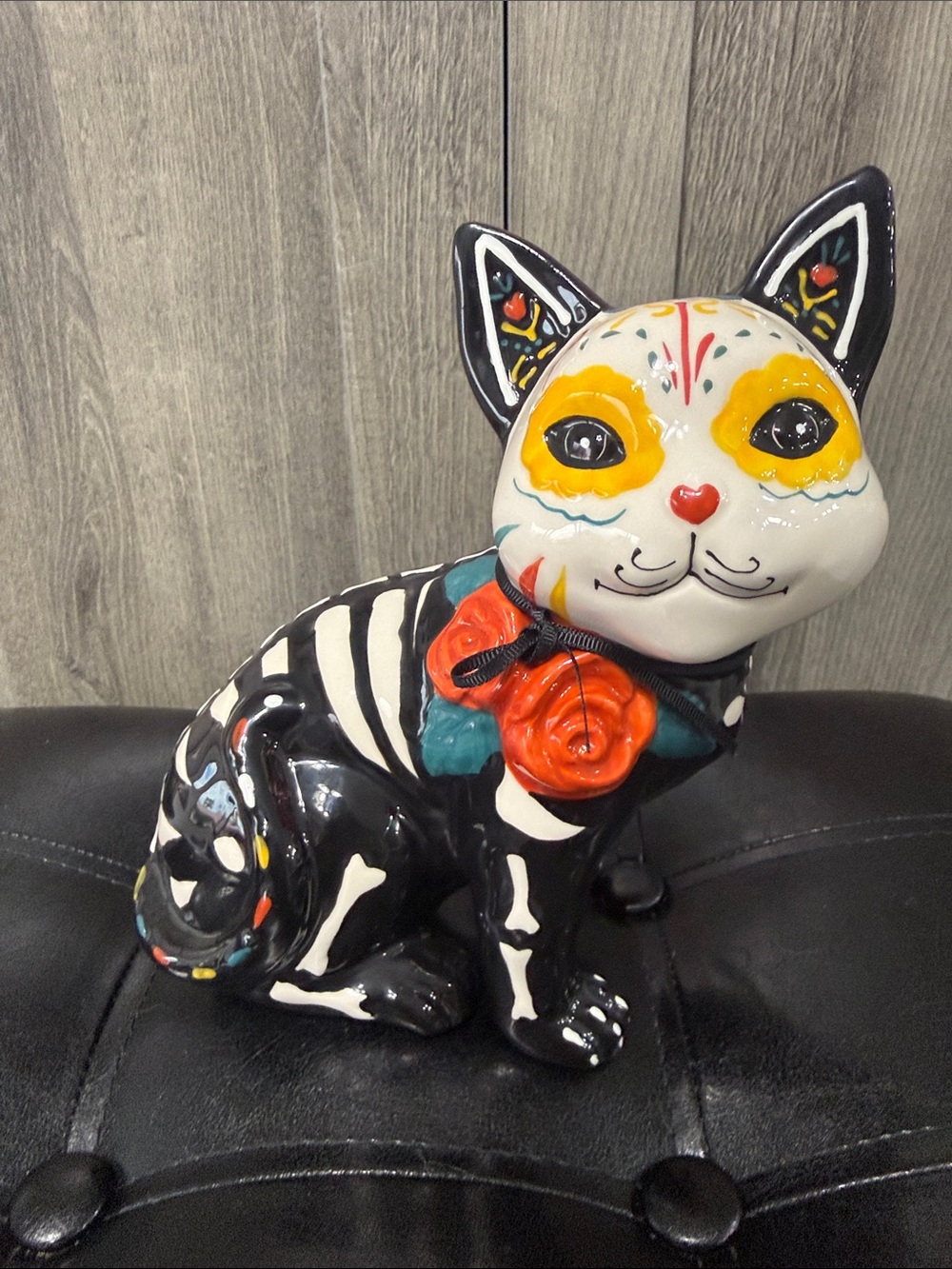 Blue Sky Clayworks Roxy Cat Dia De Los Muertos Day Of The Dead Heather Goldminc